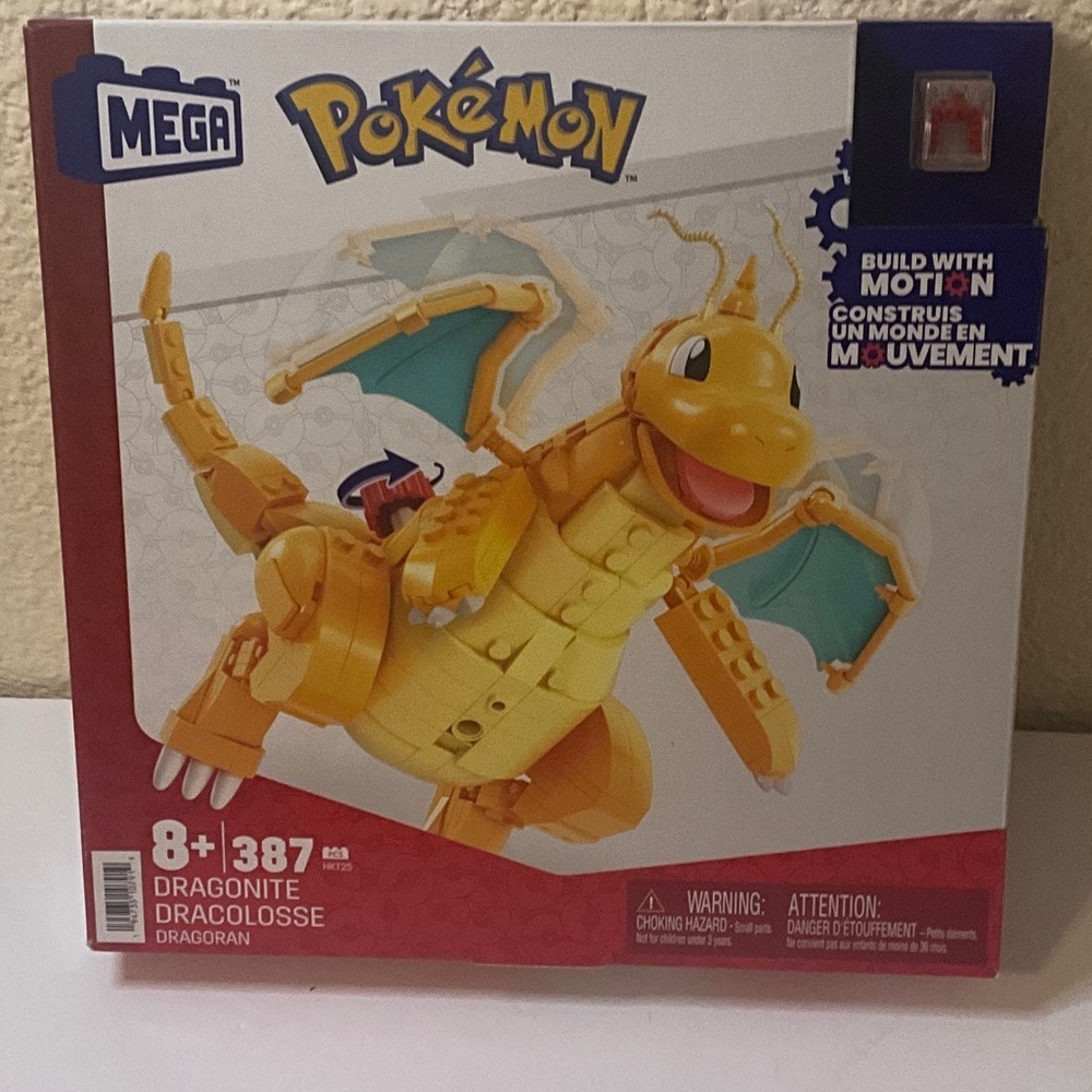 Mega Pokémon Dragonite Motion Building Set - Yellow and Green